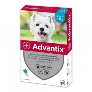 ADVANTIX 100/500MG ŠĶĪD 1ML SUŅIEM 4-10KG N1